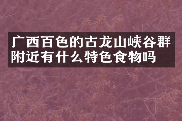 广西百色的古龙山峡谷群附近有什么特色食物吗
