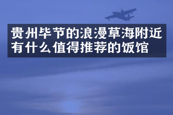 贵州毕节的浪漫草海附近有什么值得推荐的饭馆吗