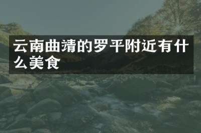云南曲靖的罗平附近有什么美食