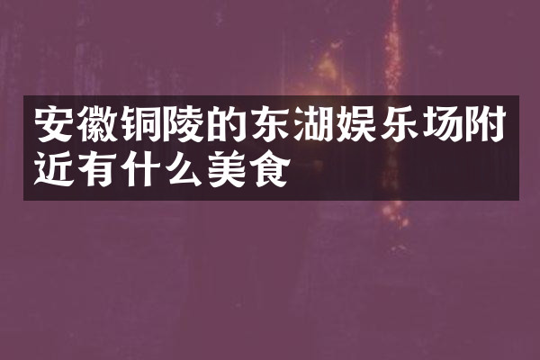 安徽铜陵的东湖娱乐场附近有什么美食