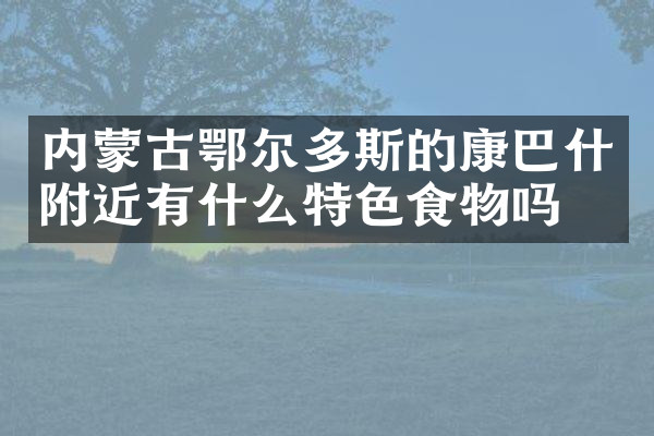 内蒙古鄂尔多斯的康巴什附近有什么特色食物吗