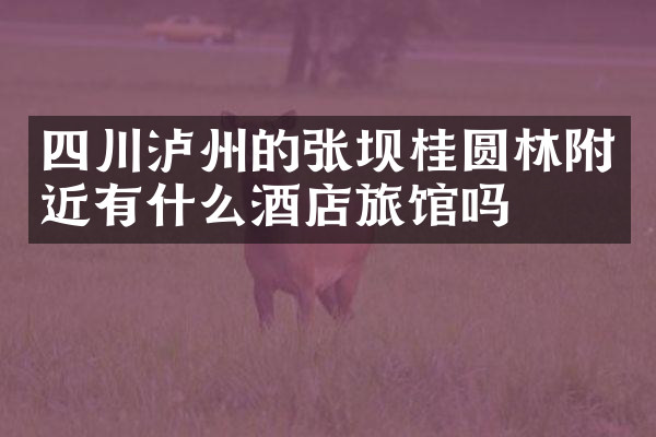 四川泸州的张坝桂圆林附近有什么酒店旅馆吗