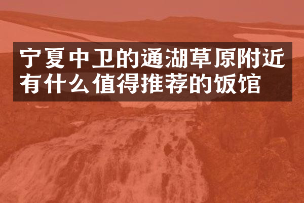 宁夏中卫的通湖草原附近有什么值得推荐的饭馆吗
