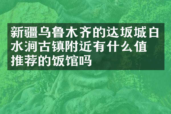 新疆乌鲁木齐的达坂城白水涧古镇附近有什么值得推荐的饭馆吗