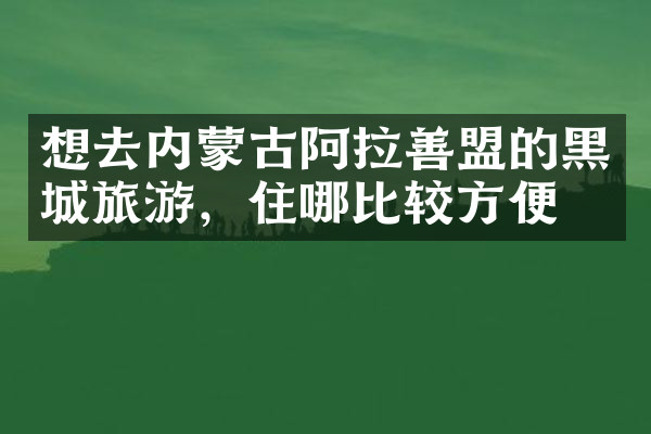 想去内蒙古阿拉善盟的黑城旅游，住哪比较方便