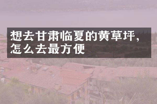 想去甘肃临夏的黄草坪，怎么去最方便