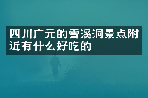 四川广元的雪溪洞景点附近有什么好吃的