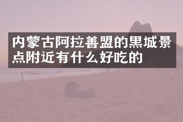 内蒙古阿拉善盟的黑城景点附近有什么好吃的