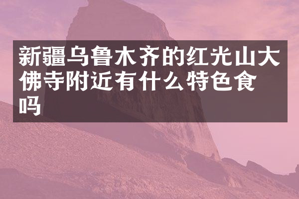 新疆乌鲁木齐的红光山大佛寺附近有什么特色食物吗