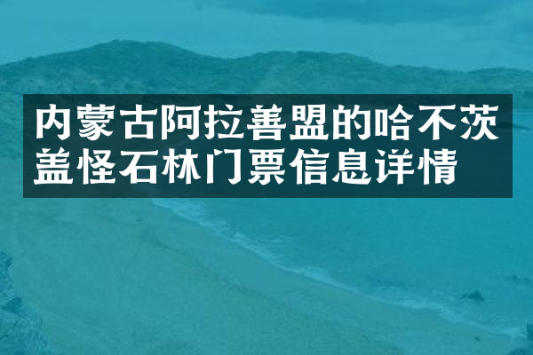 内蒙古阿拉善盟的哈不茨盖怪石林门票信息详情