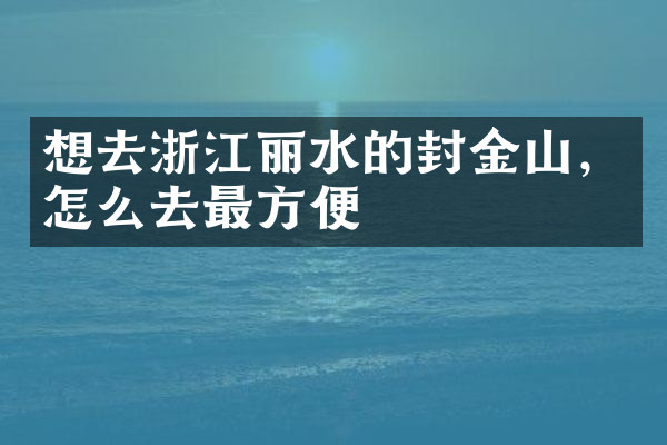 想去浙江丽水的封金山，怎么去最方便