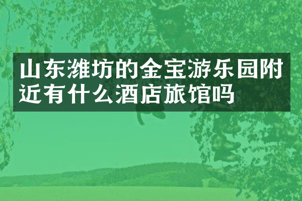 山东潍坊的金宝游乐园附近有什么酒店旅馆吗