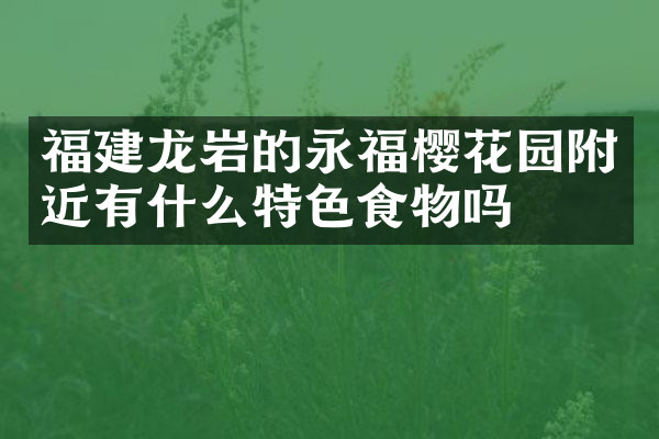 福建龙岩的永福樱花园附近有什么特色食物吗