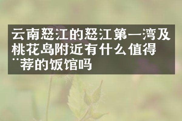 云南怒江的怒江第一湾及桃花岛附近有什么值得推荐的饭馆吗