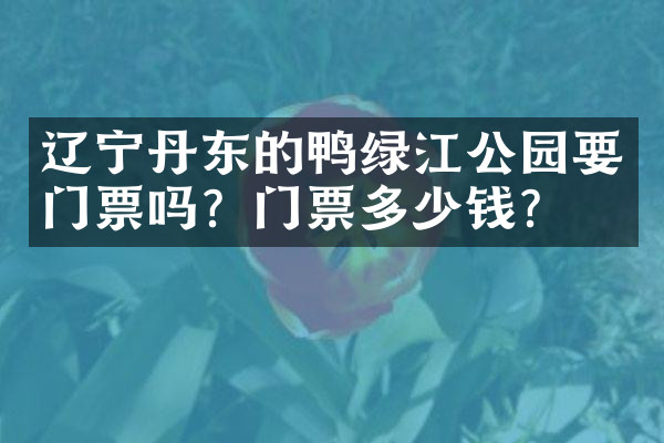 辽宁丹东的鸭绿江公园要门票吗？门票多少钱？