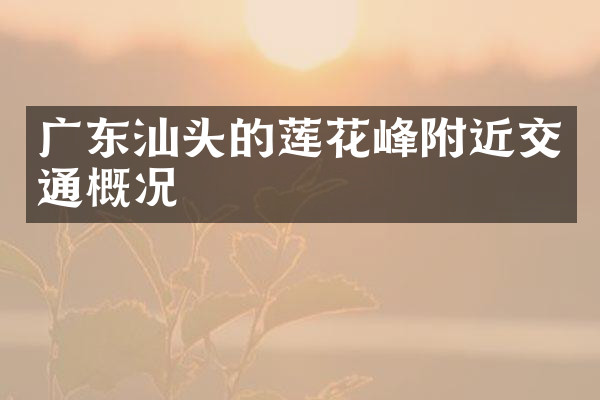 广东汕头的莲花峰附近交通概况