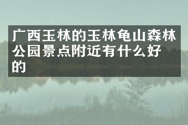 广西玉林的玉林龟山森林公园景点附近有什么好吃的