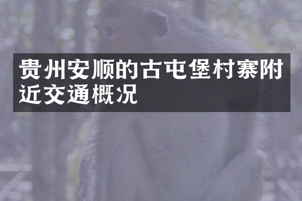 贵州安顺的古屯堡村寨附近交通概况