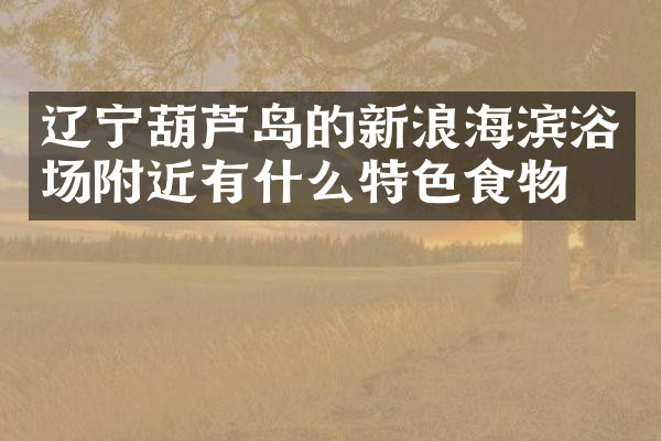 辽宁葫芦岛的新浪海滨浴场附近有什么特色食物吗