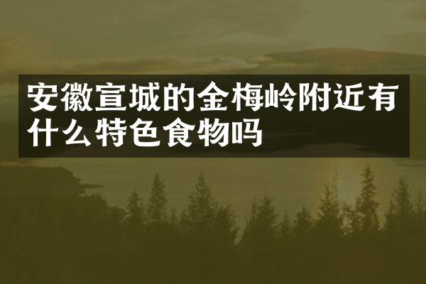 安徽宣城的金梅岭附近有什么特色食物吗