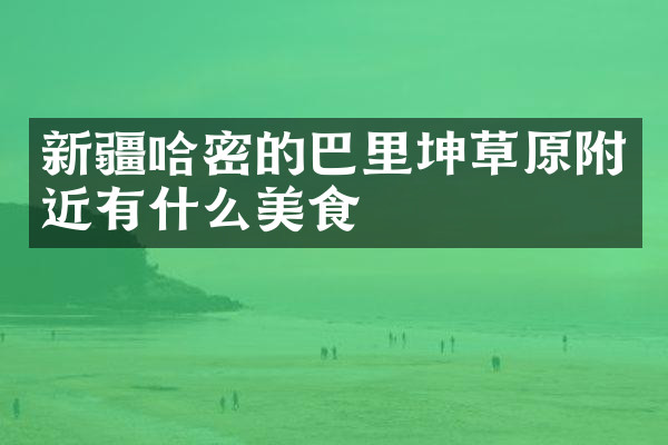 新疆哈密的巴里坤草原附近有什么美食