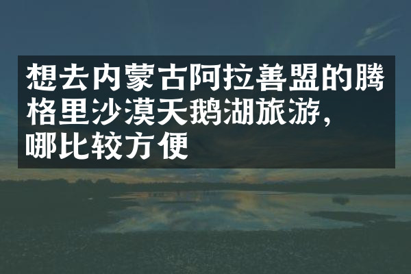 想去内蒙古阿拉善盟的腾格里沙漠天鹅湖旅游，住哪比较方便