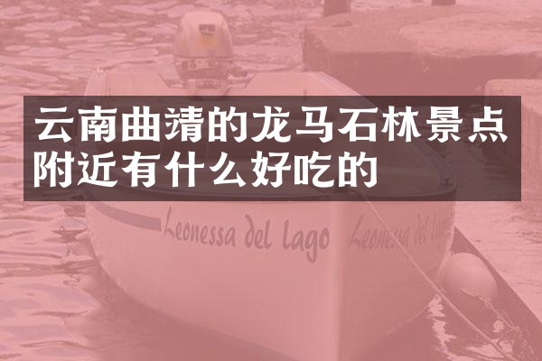 云南曲靖的龙马石林景点附近有什么好吃的