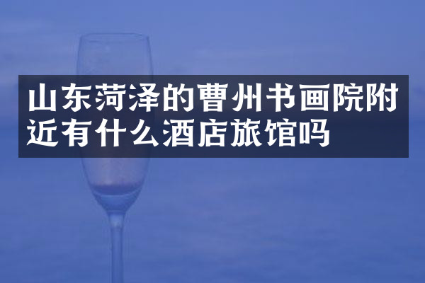 山东菏泽的曹州书画院附近有什么酒店旅馆吗