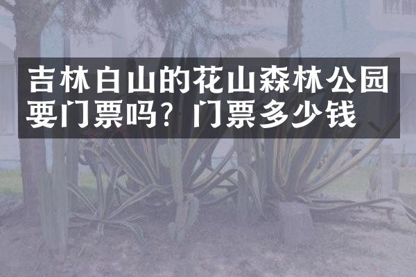 吉林白山的花山森林公园要门票吗？门票多少钱？