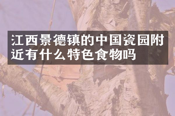 江西景德镇的中国瓷园附近有什么特色食物吗