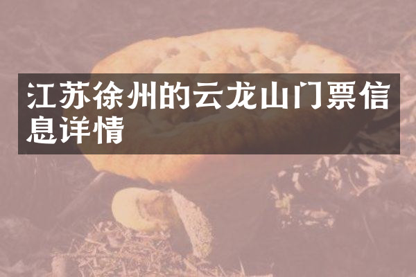 江苏徐州的云龙山门票信息详情
