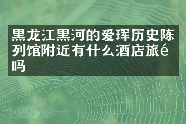黑龙江黑河的爱珲历史陈列馆附近有什么酒店旅馆吗
