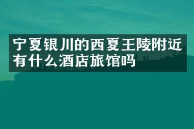 宁夏银川的西夏王陵附近有什么酒店旅馆吗