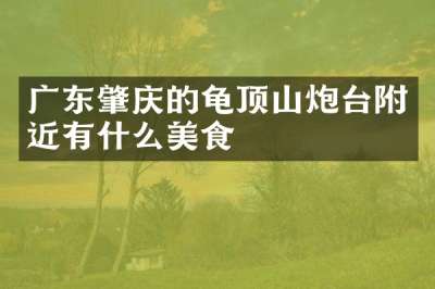 广东肇庆的龟顶山炮台附近有什么美食