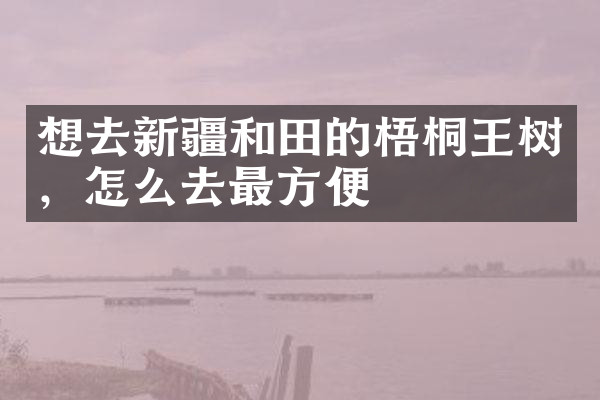 想去新疆和田的梧桐王树，怎么去最方便