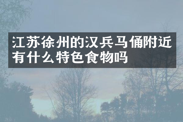 江苏徐州的汉兵马俑附近有什么特色食物吗