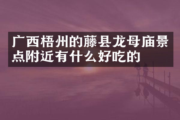 广西梧州的藤县龙母庙景点附近有什么好吃的