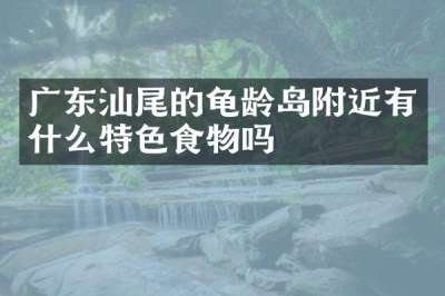 广东汕尾的龟龄岛附近有什么特色食物吗