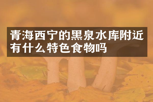青海西宁的黑泉水库附近有什么特色食物吗