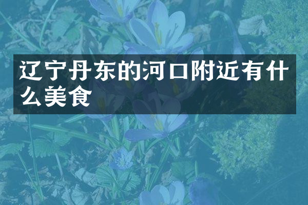 辽宁丹东的河口附近有什么美食