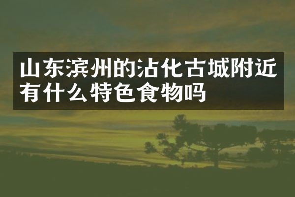 山东滨州的沾化古城附近有什么特色食物吗