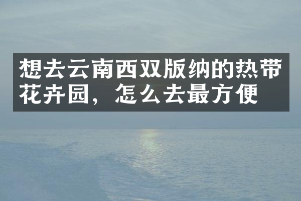 想去云南西双版纳的热带花卉园，怎么去最方便
