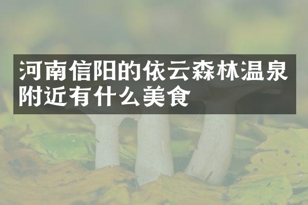 河南信阳的依云森林温泉附近有什么美食
