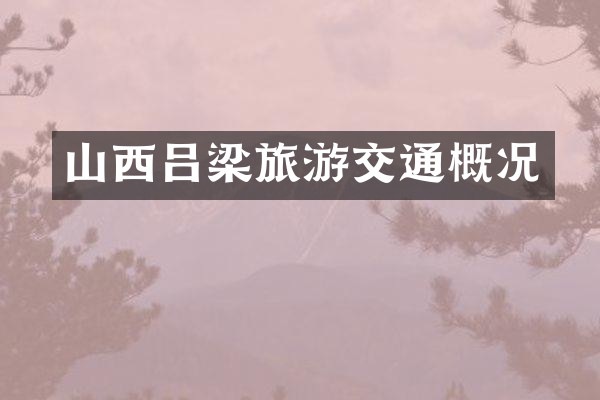 山西吕梁旅游交通概况
