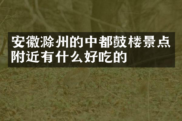 安徽滁州的中都鼓楼景点附近有什么好吃的