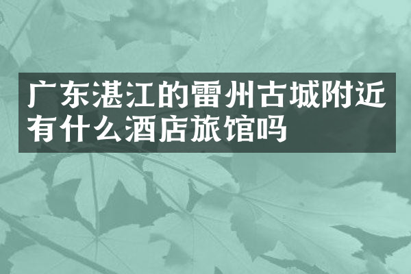 广东湛江的雷州古城附近有什么酒店旅馆吗