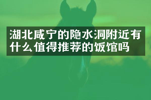 湖北咸宁的隐水洞附近有什么值得推荐的饭馆吗