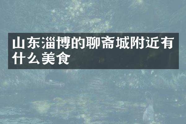 山东淄博的聊斋城附近有什么美食