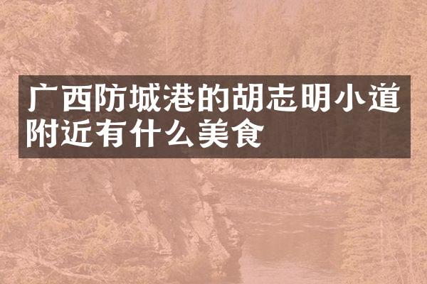 广西防城港的胡志明小道附近有什么美食