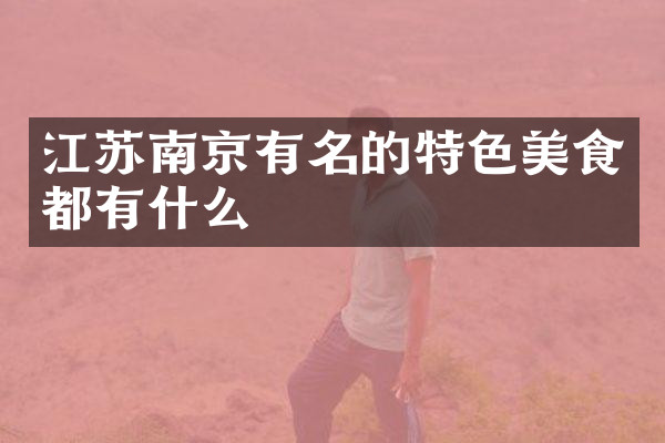 江苏南京有名的特色美食都有什么
